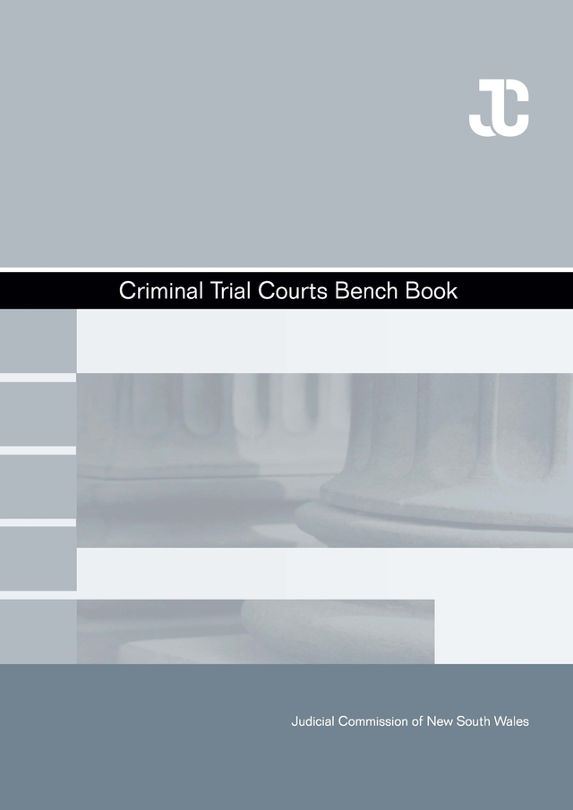 Criminal Trial Courts Bench Book front cover