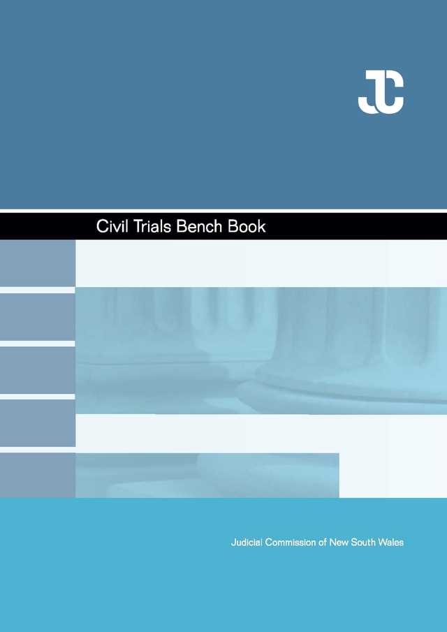Civil Trials Bench Book front cover