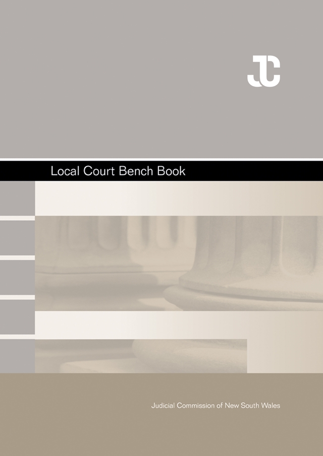 Local Court Bench Book front cover